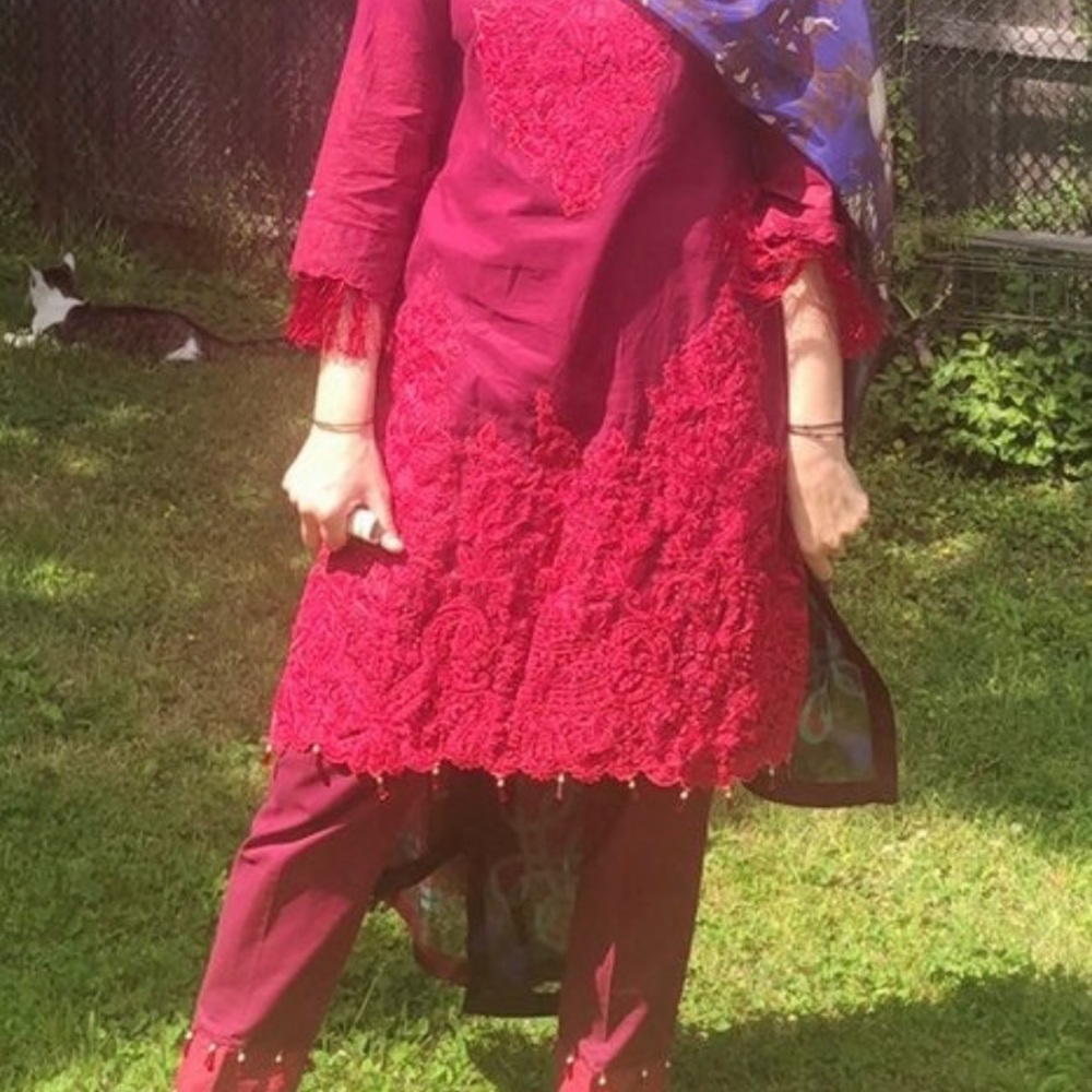 Pakistani lawn salwar suit - Picture 8 of 8